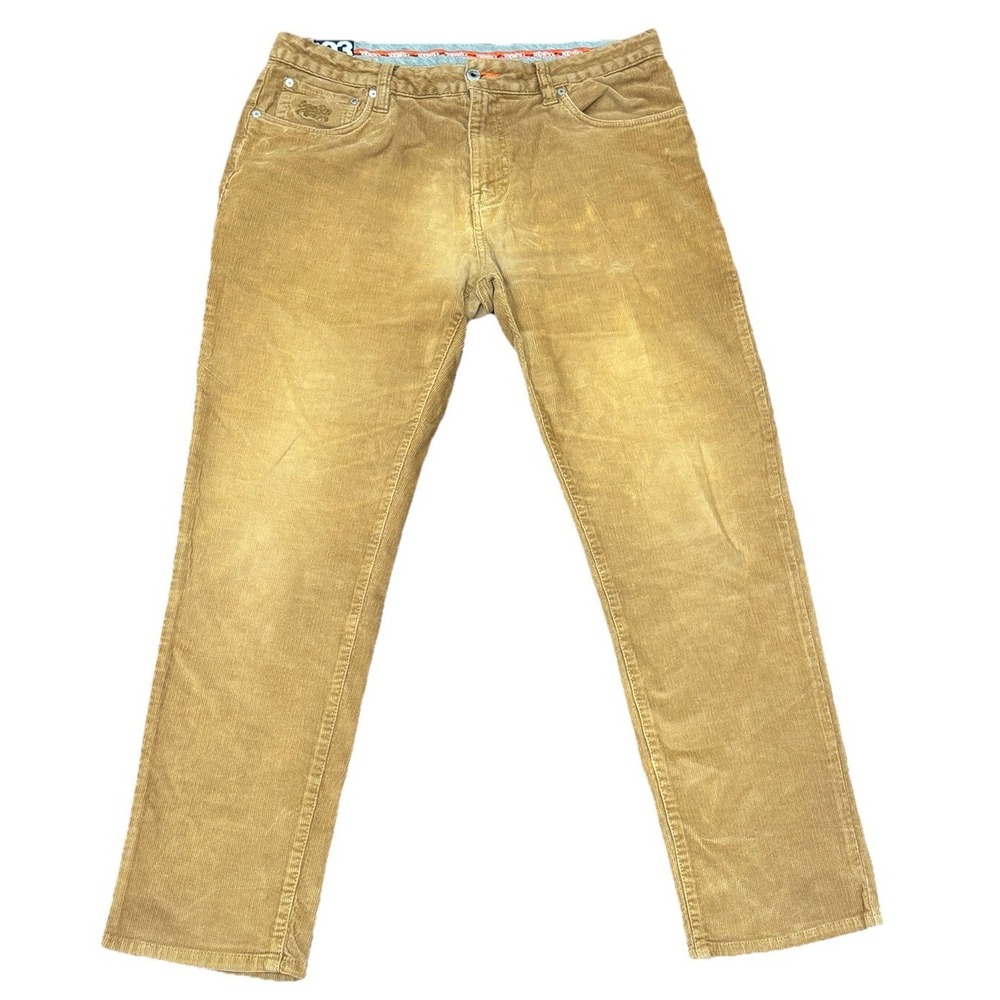 Vintage Superdry Jeans Tan 33 Waist Mens Leg 30 Cord 03 Slim Spirit Of Japan
